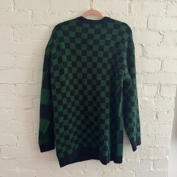 ON HOLD Slytherin Boxlunch Green and Black Checkered Cardigan 🐍🖤💚 - Picture 5 of 7